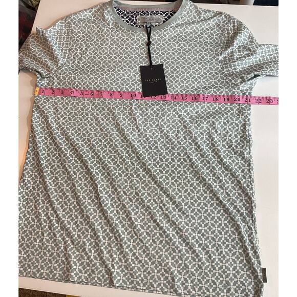 NWT Ted Baker Size 4 (8-10) Mid-Green Top Geometric - Picture 4 of 6